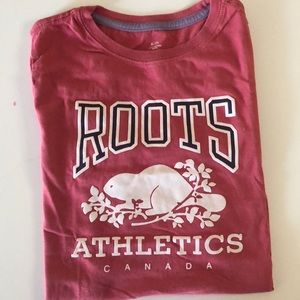 Roots Kid pink Tshirt Beaver Canada XL 11-12